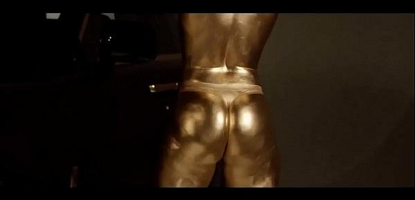  Twerking Bubble Butt In Gold Body Paint